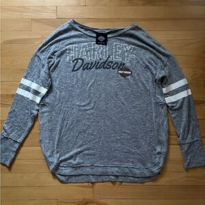 Harley-Davidson Heather Gray Long Sleeve Top